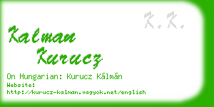 kalman kurucz business card
